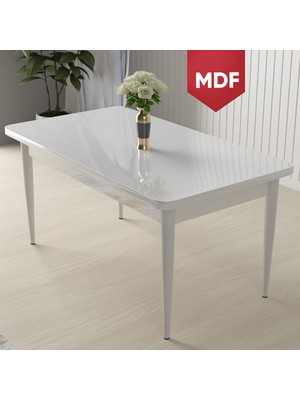 Canisa Concept Arp Serisi MDF Beyaz Mutfak Masası 70X110