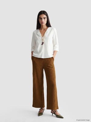 Lc Waikiki Yeni Sezon Beli Lastikli Dokulu Kadın Pantolon