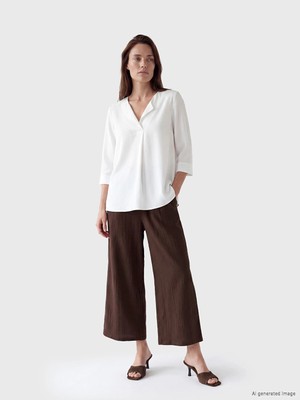 Lc Waikiki Yeni Sezon Beli Lastikli Kadın Saten Pantolon