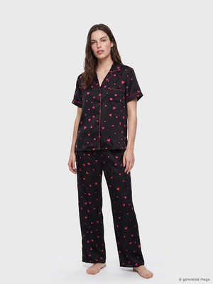 Lc Waikiki Yeni Sezon Gömlek Yaka Saten Kadın Pijama Takım