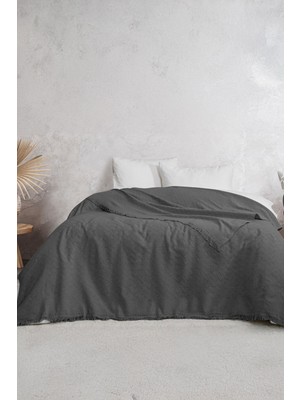 Elart Fancy Yatak Örtüsü ve Koltuk Örtüsü (200*230 Cm) Füme
