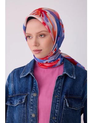 Belli Twill Ipek Desenli Eşarp 4315D