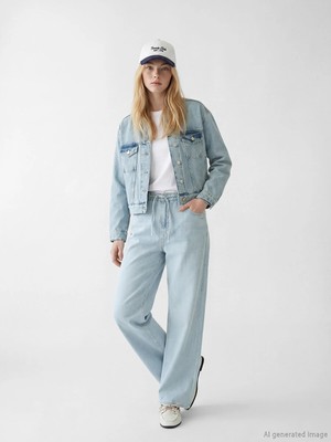 Lc Waikiki Yeni Sezon Beli Lastikli Wideleg Kadın Jean Pantolon