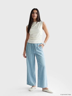 Lc Waikiki Yeni Sezon Yüksek Bel Wideleg Fit Kadın Jean Pantolon