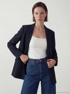 Lc Waikiki Yeni Sezon Krep Kadın Blazer Ceket