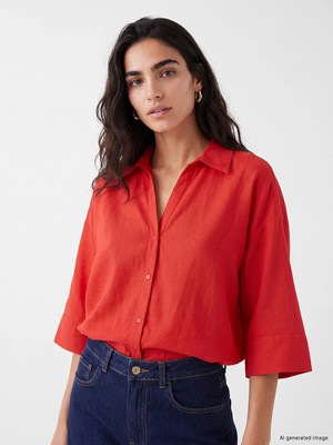 Lc Waikiki Yeni Sezon Oversize Poplin Kadın Gömlek
