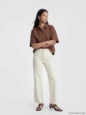 Lc Waikiki Yeni Sezon Crop Flare Kadın Jean Pantolon