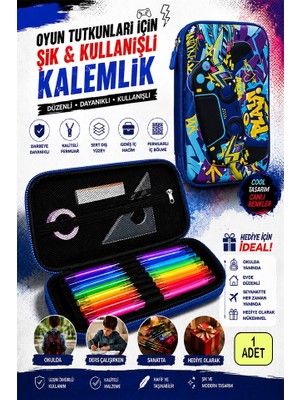 Artlantis Oyun Konsolu Kabartmalı Bölmeli Kalemlik 1 Adet P-6011 Erkek Çocuk Okul Kalem Kutusu 3 Boyutlu Joystick Hediyelik