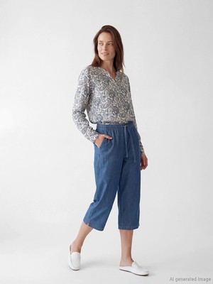 Lc Waikiki Yeni Sezon Beli Lastikli Kadın Jean Kapri