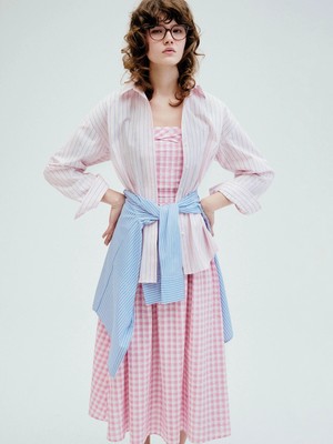 Lc Waikiki Yeni Sezon Çizgili Oversize Poplin Kadın Gömlek