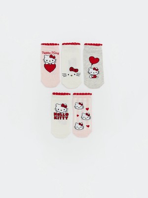Lc Waikiki Yeni Sezon Hello Kitty Baskılı Kız Çocuk Patik Çorap 5'li