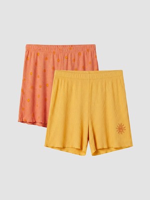 Lc Waikiki Yeni Sezon Desenli Kadın Şort Pijama Alt 2'li