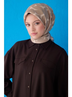 Belli Twill Ipek Desenli Eşarp 4117D