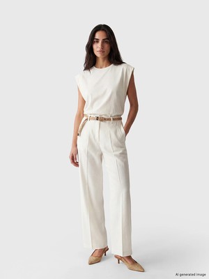 Lc Waikiki Yeni Sezon Loose Fit Kemerli Kadın Pantolon