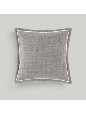 Linens Flange 45X45 cm Kırlent Kılıfı Gri