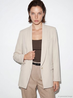Lc Waikiki Yeni Sezon Şal Yaka Krep Kadın Blazer Ceket