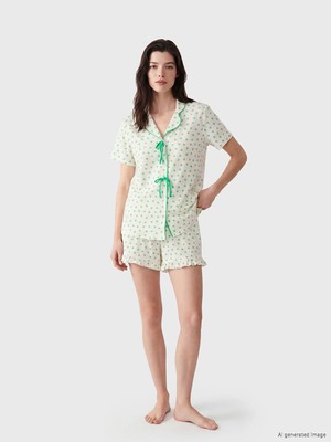 Lc Waikiki Yeni Sezon Desenli Kadın Şortlu Pijama Takımı