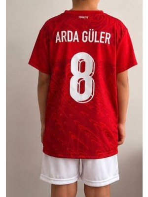 2026 Dünya Kupası Türkiye Milli Takım Çocuk Forması Kırmızı Arda Güler 8