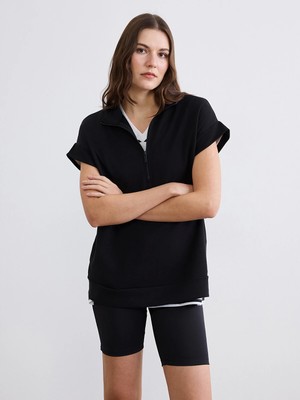 Lc Waikiki Yeni Sezon Dik Yaka Oversize Kadın Sweatshirt