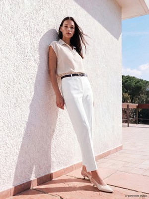 Lc Waikiki Yeni Sezon Kemerli Havuç Kesim Kadın Gabardin Pantolon