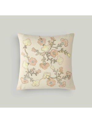 Linens Floral 45X45 cm Kırlent Kılıfı Renkli