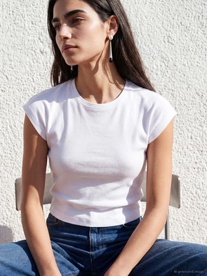 Lc Waikiki Yeni Sezon Bisiklet Yaka Kadın Crop