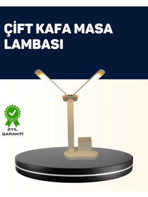 Epilons Ayarlanabilir Kısılabilir LED Masa Lambası | Entegre Kalemlik ve Telefon Tutucu Özellikli
