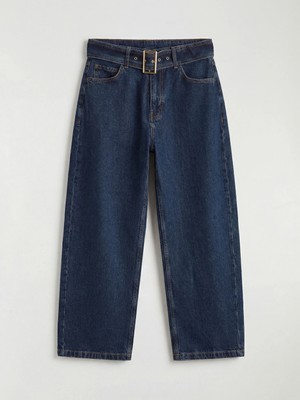 Lc Waikiki Yeni Sezon Beli Kemerli Baggy Fit Kadın Jean Pantolon