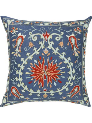 Soho Antiq Lavin Çicek Desenli Suzani Kırlent 50X50 cm
