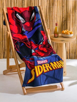 Lc Waikiki Yeni Sezon Spider-Man Baskılı Pamuklu Erkek Çocuk Plaj Havlusu