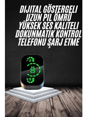 Epilons Yeni Nesil Bluetooth Kulaklık Çağrı Cevaplayabilen Dijital Göstergeli Powerbankli