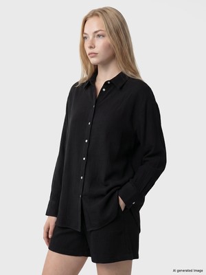 Lc Waikiki Yeni Sezon Oversize Müslin Kadın Gömlek