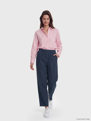 Lc Waikiki Yeni Sezon Beli Lastikli Kadın Müslin Pantolon
