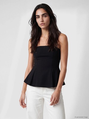 Lc Waikiki Yeni Sezon Straplez Yaka Peplum Korse Bluz
