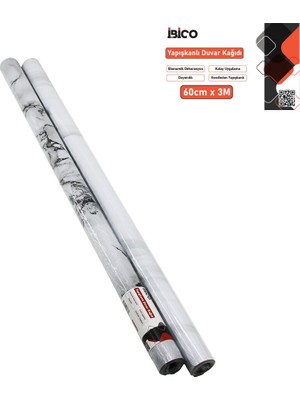 Zenvia Znv 3mt x 60CM Beyaz Mermer Desenli Tezgah Üstü Folyo Sticker - Duvar Kağıt Kendinden Yapışkan