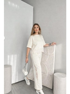 Belirtilmemiş Dantel Detaylı Modal Takım