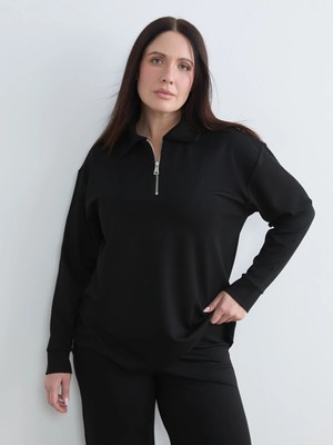 Lc Waikiki Yeni Sezon Polo Yaka Kadın Fermuarlı Sweatshirt