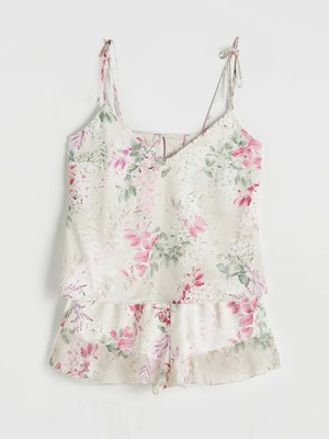 Lc Waikiki Yeni Sezon Çiçekli Kadın Şortlu Pijama Takımı