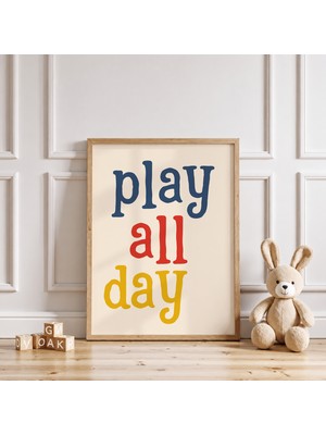 Luxor Pixels (Çerçevesiz) Play All Day Çocuk Odası Poster