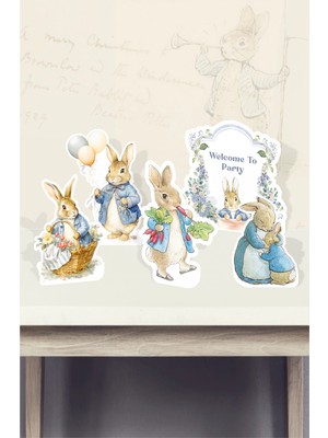 Neşeli Günlerim Peter Rabbit Tavşan Temalı Ayaklı Pano Set (Masa Üstü) *kalın Kağıt