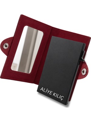 3'ü 1 Arada Kişiselleştirilebilir Hakiki Kadın Deri Cüzdan – Ayrılabilir Magsafe Kartlık - Rfıd Korumalı