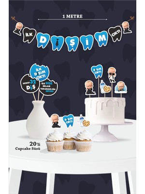 Neşeli Günlerim Ilk Dişim Çıktı Patron Bebek Boss Baby Temalı - Diş Buğdayı Seti