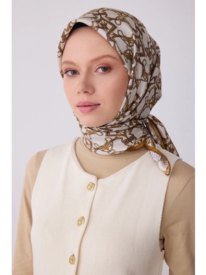 Belli Twill Ipek Desenli Eşarp 4328D