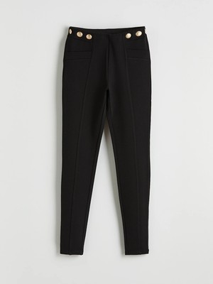 Lc Waikiki Yeni Sezon Düğme Detaylı Kadn Tayt Pantolon