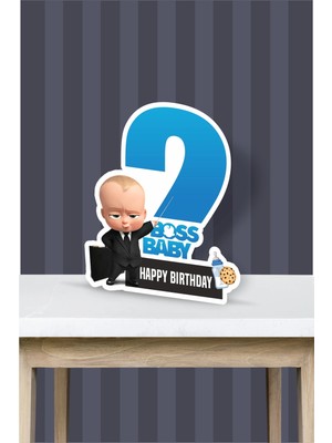 Neşeli Günlerim Patron Bebek Boss Baby Temalı - 2 Yaş (40 Cm) Ayaklı Rakam Pano