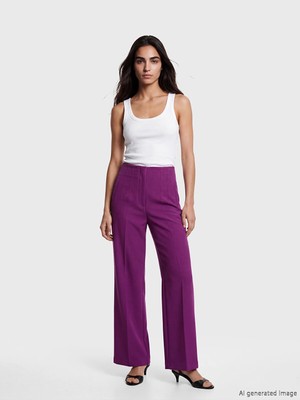 Lc Waikiki Yeni Sezon Yüksek Bel Dar Fit Kadın Pantolon