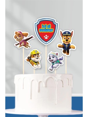 Neşeli Günlerim Paw Patrol Temalı Pasta Süsü Seti