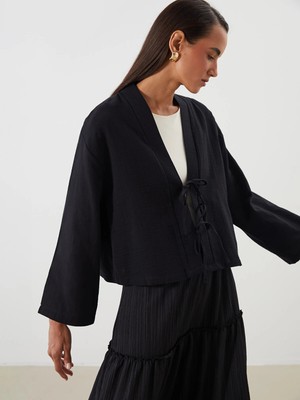 Lc Waikiki Yeni Sezon Şal Yaka Oversize Müslin Kadın Kimono