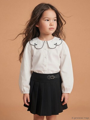 Lc Waikiki Yeni Sezon Bebe Yaka Kız Çocuk Poplin Gömlek