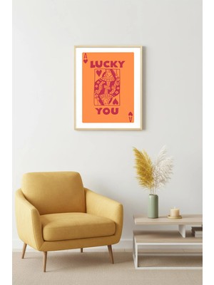 Huhuli Doğal Ahşap Çerçeveli Retro Vintage Kadın Portresi Tablo - Pop Art Tarzı | HUHU2269
